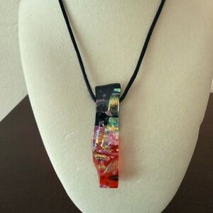 Multicolor Abstract Pendant Necklace